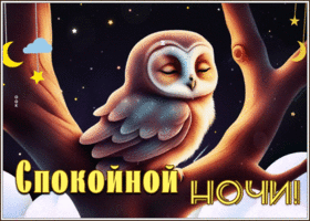 Postcard согревающая гиф-открытка, спи сладко и спокойно