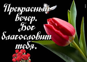 Postcard согревающая открытка с прекрасным благословенным вечером