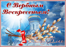 Открытка солнечная открытка с вербным воскресеньем