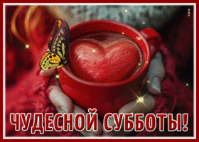 Postcard спокойная гиф-открытка, пусть суббота будет самой чудесной