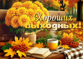 Postcard светлая гиф-открытка, радости и веселья в выходные