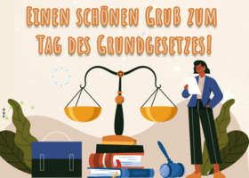 Postcard tag des grundgesetzes