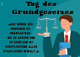 Postcard tag des grundgesetzes