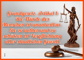 Postcard tag des grundgesetzes