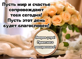 Postcard удивительная открытка, пусть мир и счастье сопровождают в это воскресенье