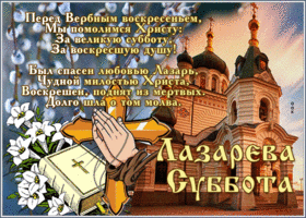 Postcard вдохновляющая гиф-открытка с лазаревой субботой