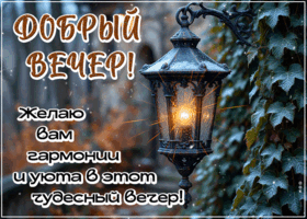 Postcard великолепнейшая гиф-открытка, желаю вам гармонии в этот вечер