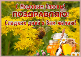 Открытка виртуальная картинка медовый спас