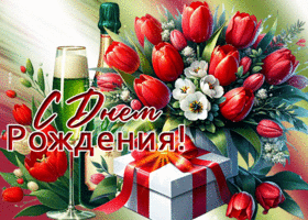 Picture всепоглощающая гиф-открытка, поздравляет с днем рождения