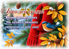 Postcard хорошей среды! желаю пушистого снега