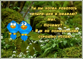 Открытка забавная открытка с понедельником