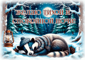 Postcard желаю тихой и спокойной ночи