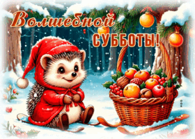 Picture зимняя душевная гиф-открытка волшебной субботы