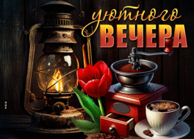 Picture живая гиф-открытка, пусть вечер вечер будет уютным и приятным
