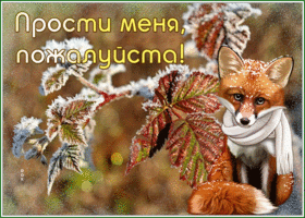 Picture живая открытка прости меня, пожалуйста, с лисичкой