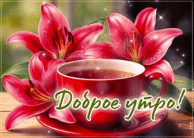 Postcard звонкая гиф-открытка, с добрым утречком